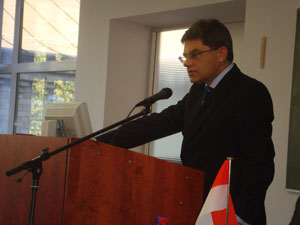 Посол Польши в Латвии Ежи Марек Новаковский на встрече в БМА. Рига, 06.10.2010.